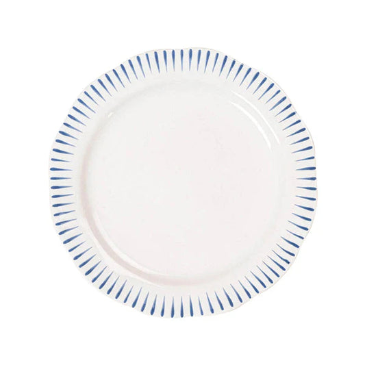 Sitio Stripe Dessert/Salad Plate Delft Blue