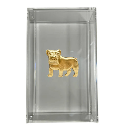 Southern Tribute Big Bulldog Guest Towel Box Clear