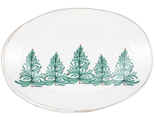 Vietri Melamine Lastra Holiday Oval Platter