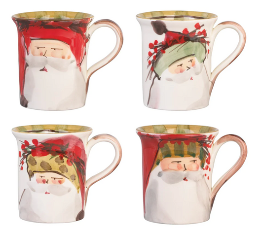 Vietri Old St. Nick Assorted Mugs