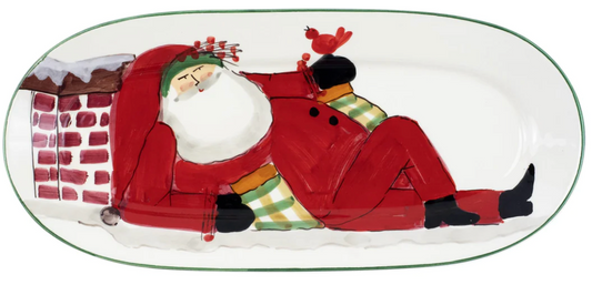 Vietri Old St. Nick Small Oval Platter