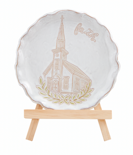 Church Plate on Easel