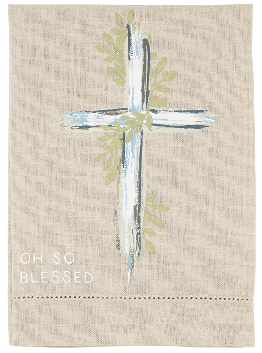 Cross Painted Towel- Oh So Blessed