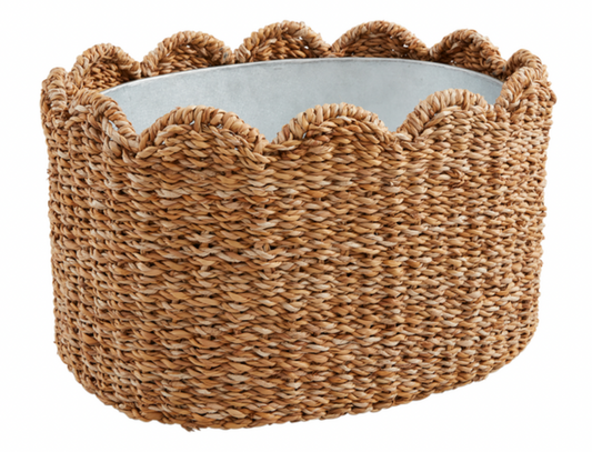 Scalloped Woven Party Tub