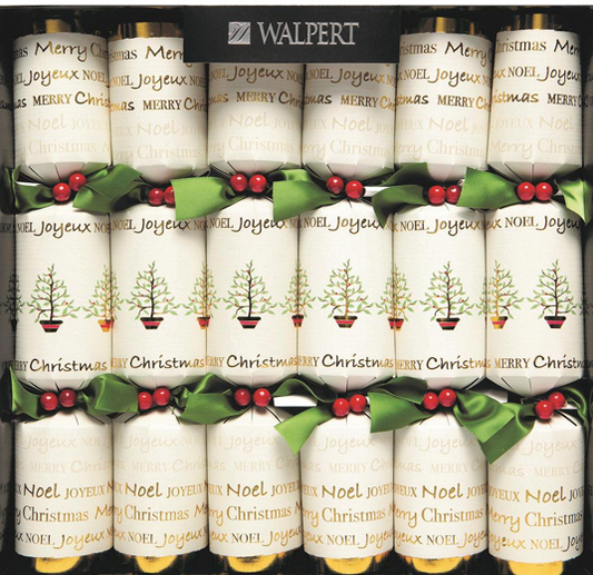 Festive Crackers - Greetings on Linen