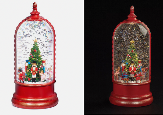 10.75" LED Swirl Nutcracker Musical Rotating Dome