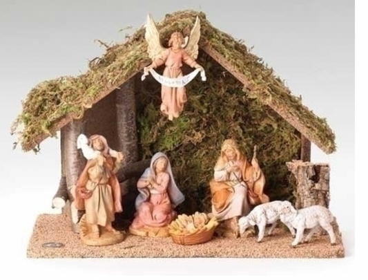5" Scale 7 Figure Nativity with Italian Stable