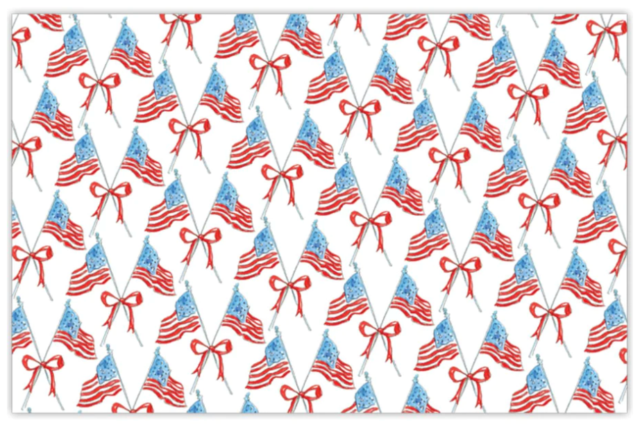 US Flags with Bow Pattern Placemat