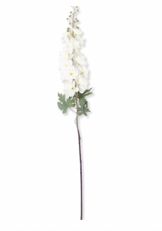 37 Inch White Delphinium Stem