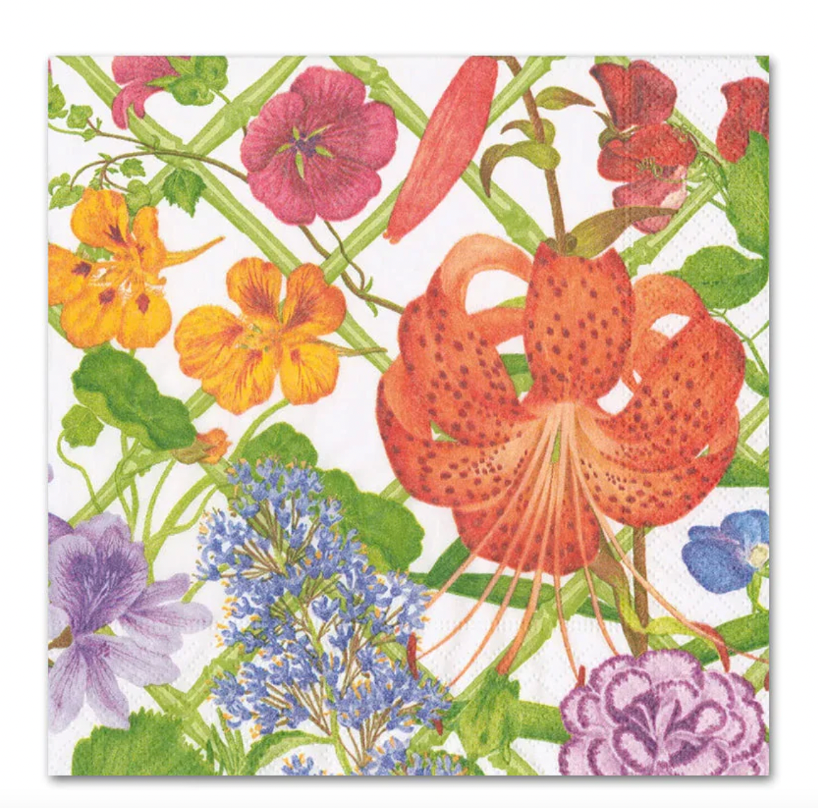 Floral Trellis Cocktail Napkin