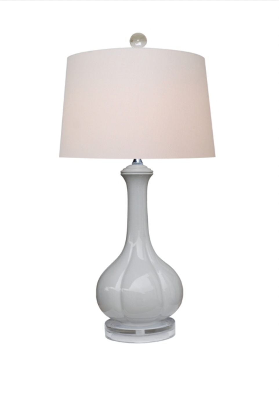 Grey Lotus Lamp