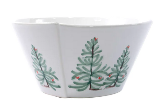 Vietri Lastra Holiday Medium Stacking Serving Bowl
