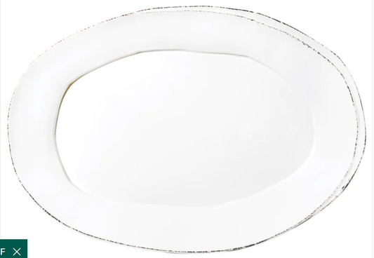 Vietri Lastra White Oval Platter
