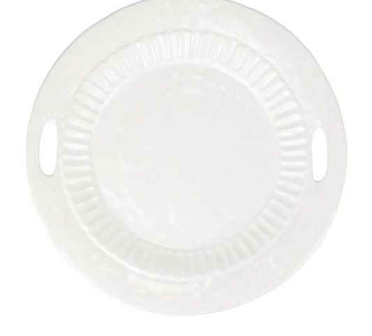 Vietri Pietra Serena Handled Round Tray