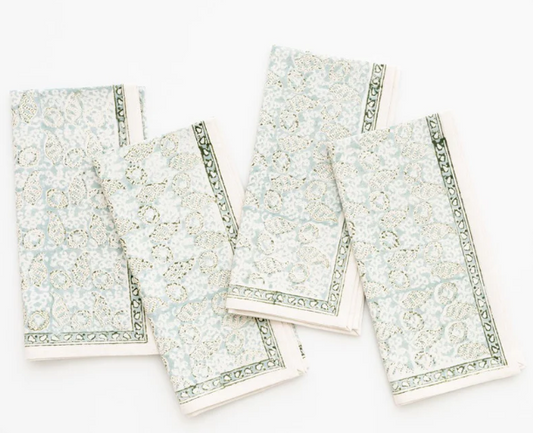 India Hicks Seashell Seafoam Napkin Set of 4
