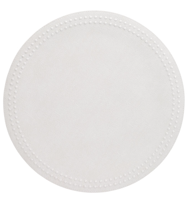 Pearls Antique White/White Round Mat