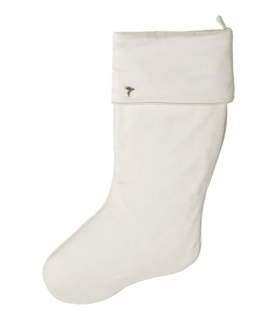 Fig and Dove Ivory Christmas Stockings with Cuff