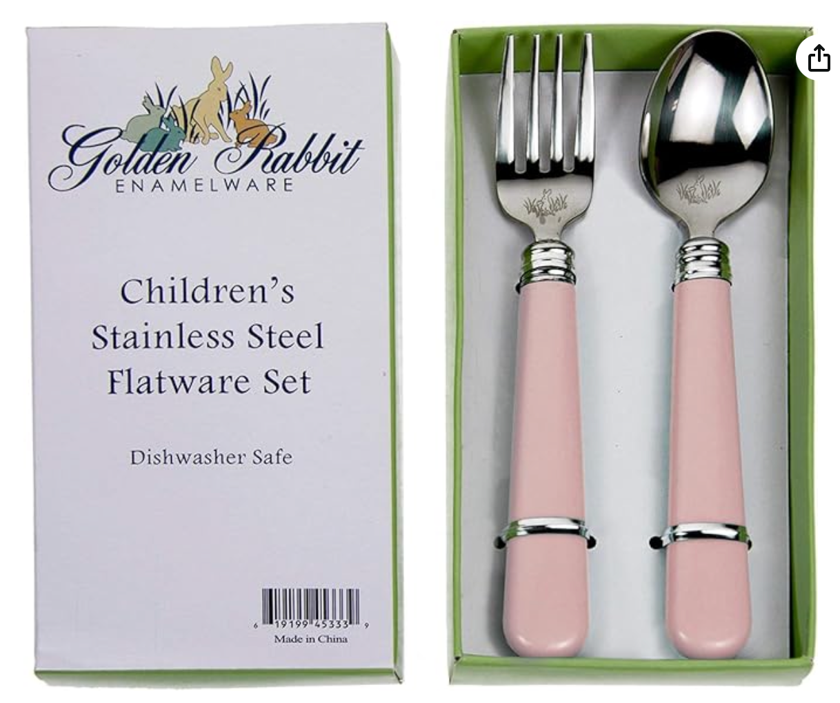 Pink Baby Flatware Set