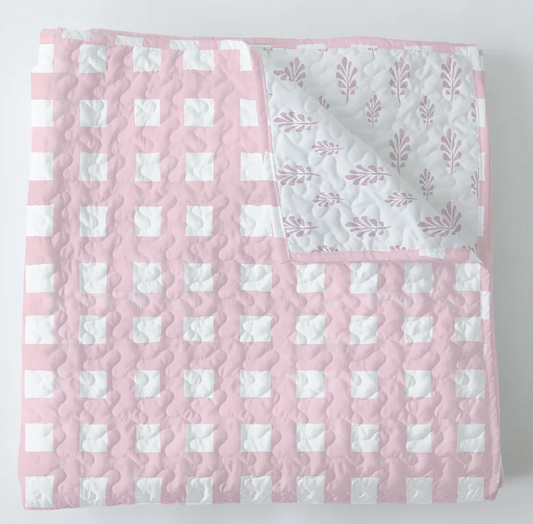 Baby Blanket Pink Plaid