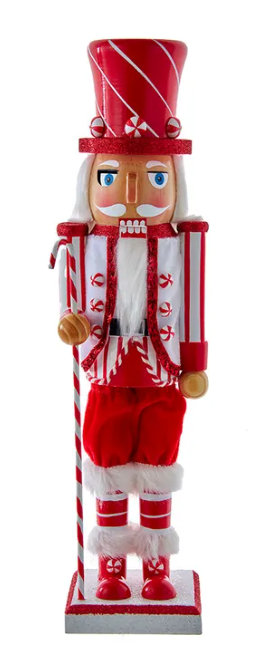 15" Peppermint Nutcracker