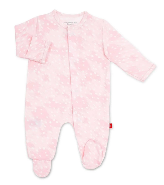 Pink Doeskin Modal Footie