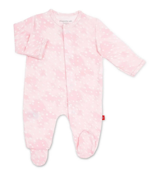 Pink Doeskin Modal Footie