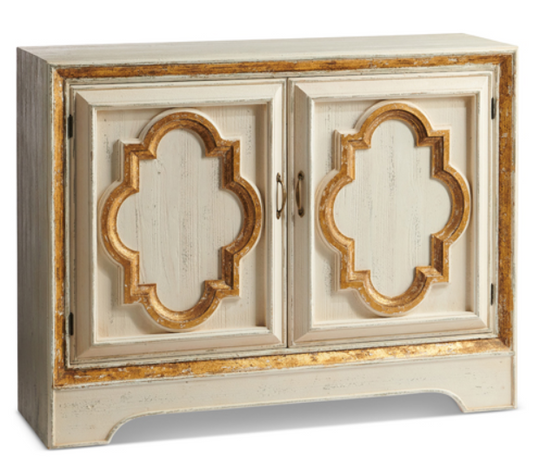 Distressed Gold Detailed Cabinet