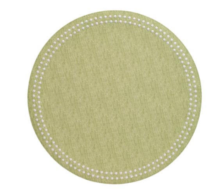 Pearls Fern/White Round Mat