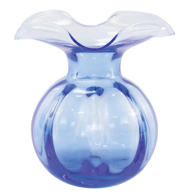 Hibiscus Glass Cobalt Medium Fluted Vase