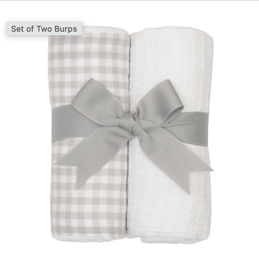 Gray Check Set of Two Burps