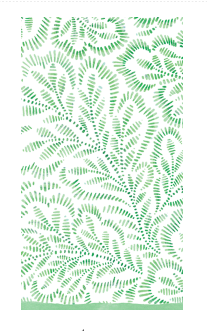 Block Print Leaves Green Guest Towel