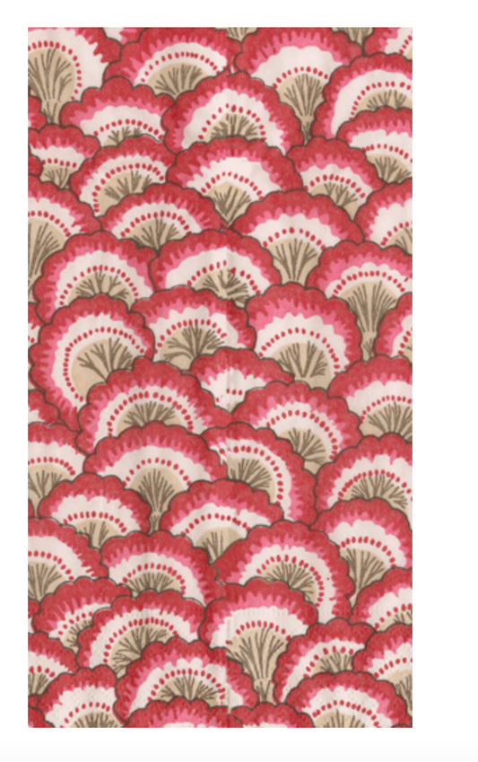 Pontchartrain Scallop Red Guest Towel