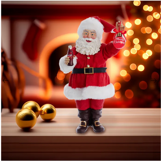 Coca-Cola® Santa Holding Ornament