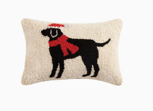 Black Labrador Dog Hook Pillow