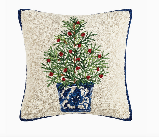 Holiday Chinoiserie Tree Hook Pillow
