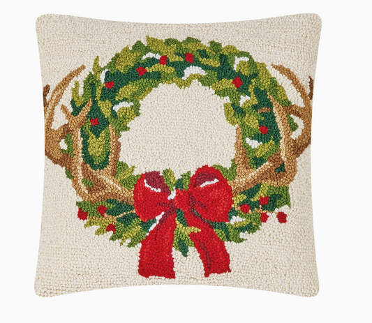 Holiday in the Woods Wreath Hook Pillow