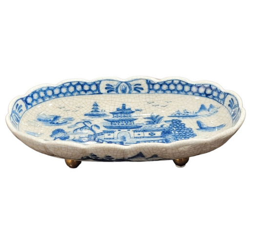 Blue Willow Oval Dish