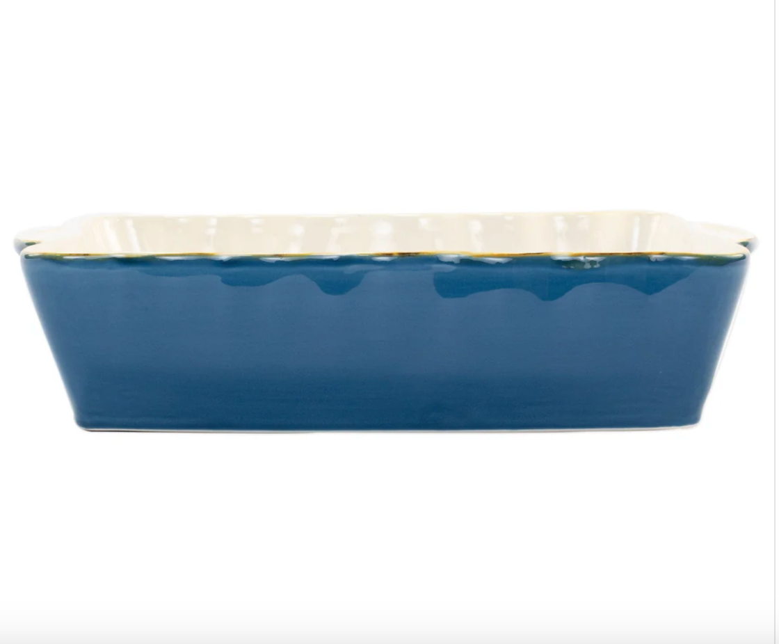 Italian Bakers Medium Rectangular Baker - Blue