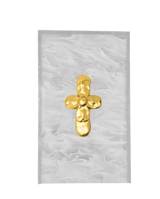 Southern Tribute Cross Guest Towel Box in Pearl