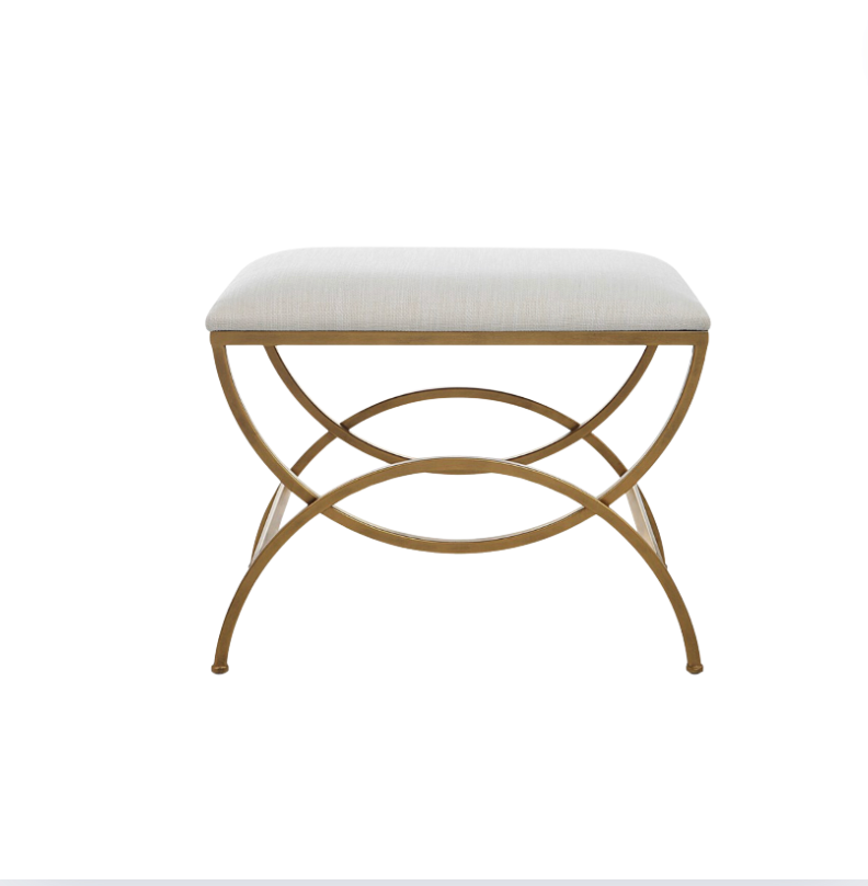 White and Gold Stool