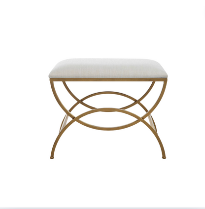 White and Gold Stool
