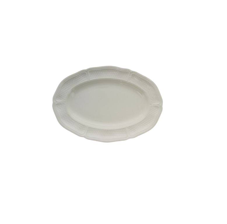 Gien Pont Aux Choux White Small Oval Platter