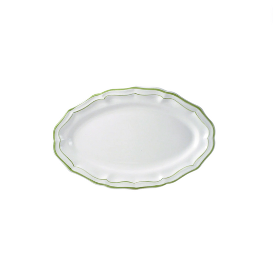 Gien Filet Vert Medium Oval Platter