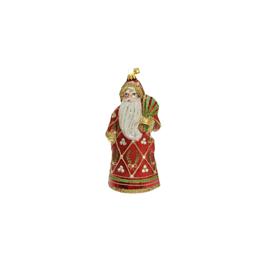 JingleNog Santa de Laureles Ornament