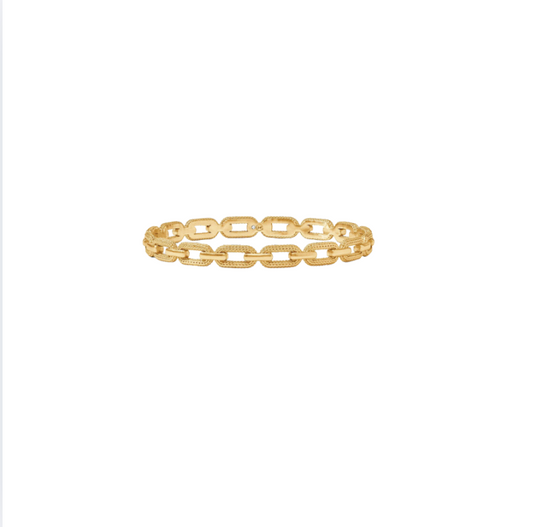 Julie Vos Cheval Paperclip Bangle-Gold-S
