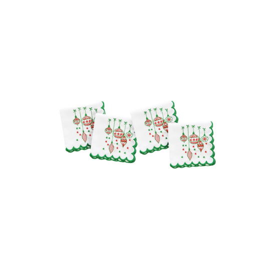 Pomegranate Vintage Ornament Cocktail Napkins | Set of 4