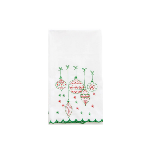 Pomegranate Vintage Ornament Tea Towel
