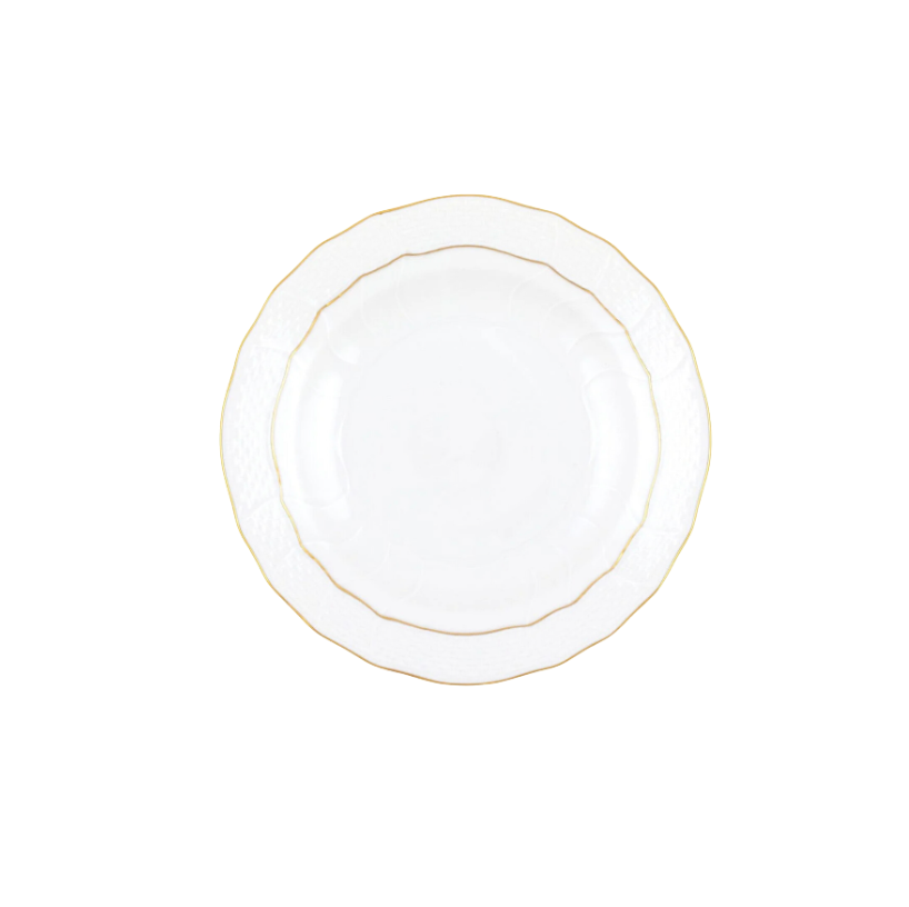 Golden Edge Dessert Plate