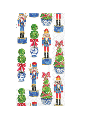 Nutcrackers and Topiary Guest Napkins