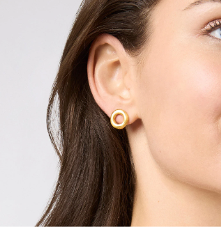Wave Circle Stud